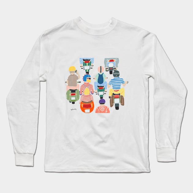 Urban bikers Long Sleeve T-Shirt by notyetfamous